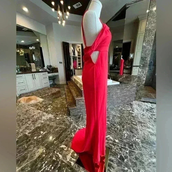 NWT- LOVERS AND FRIENDS Cece Gown in Red Rose- Size-medium - Picture 6 of 11